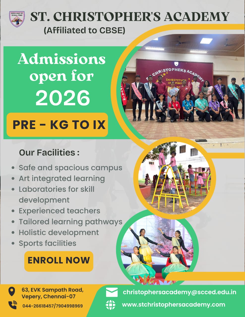 Admissions open for the academic year 2026- 27